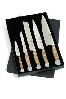 Gude Alpha Olive Knife Set