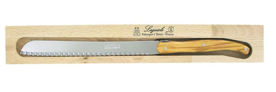 Laguiole Bread Knife - Olive Wood