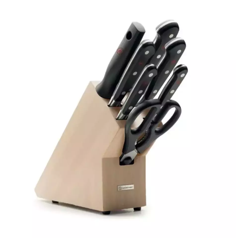 Wusthof Classic 8 Piece Knife Block Set - Natural