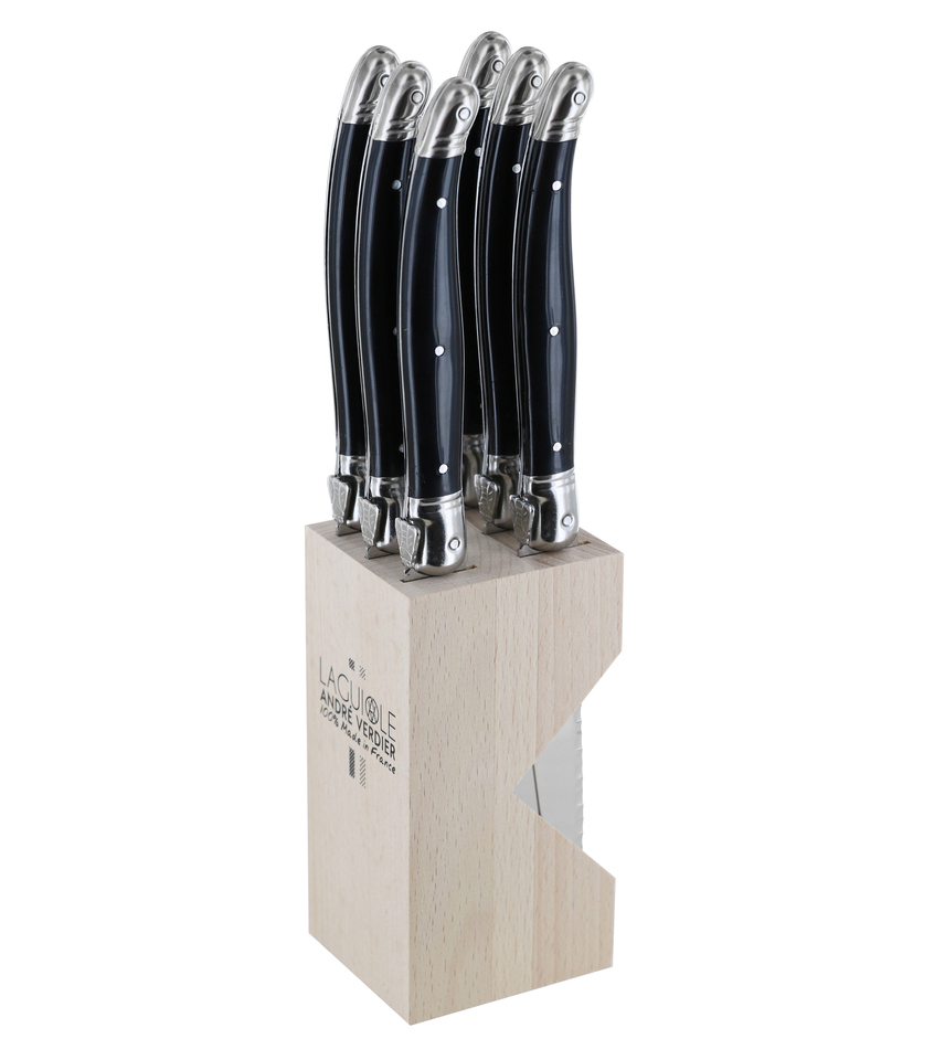 Andre Verdie Laguiole Steak Knives Black