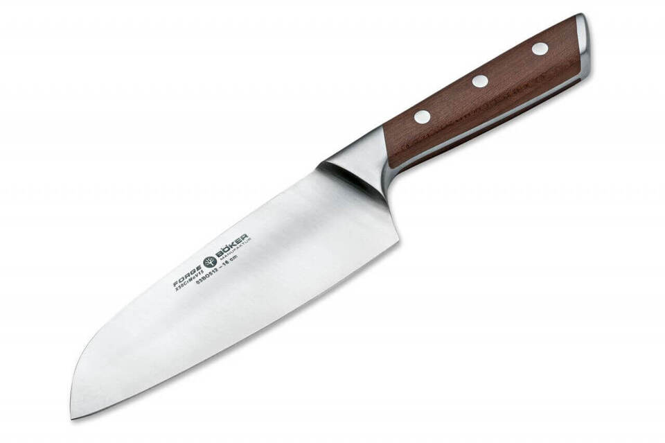 Boker Forge Wood 18cm Santoku Knife