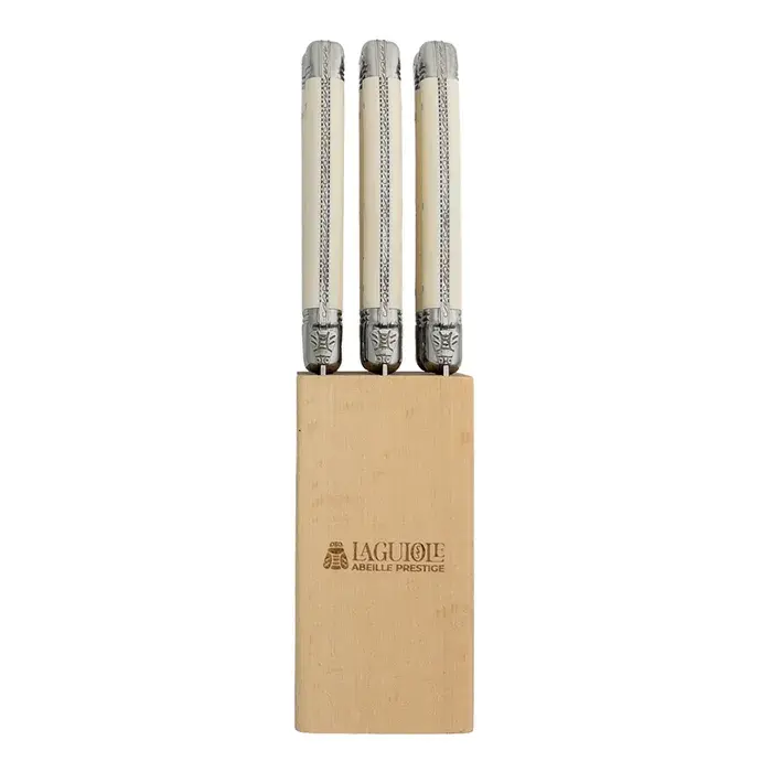 Abeille Prestige Laguiole Steak Knife Set Ivory