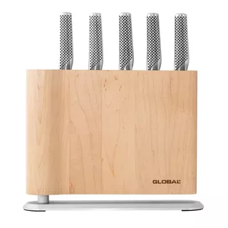 Global Uko Knife Block - Maple