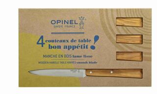 Opinel Bon Appetit Steak Knives 4pce Olive wood