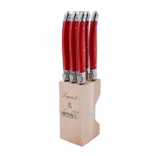Andre Verdie Laguiole Steak Knives Red